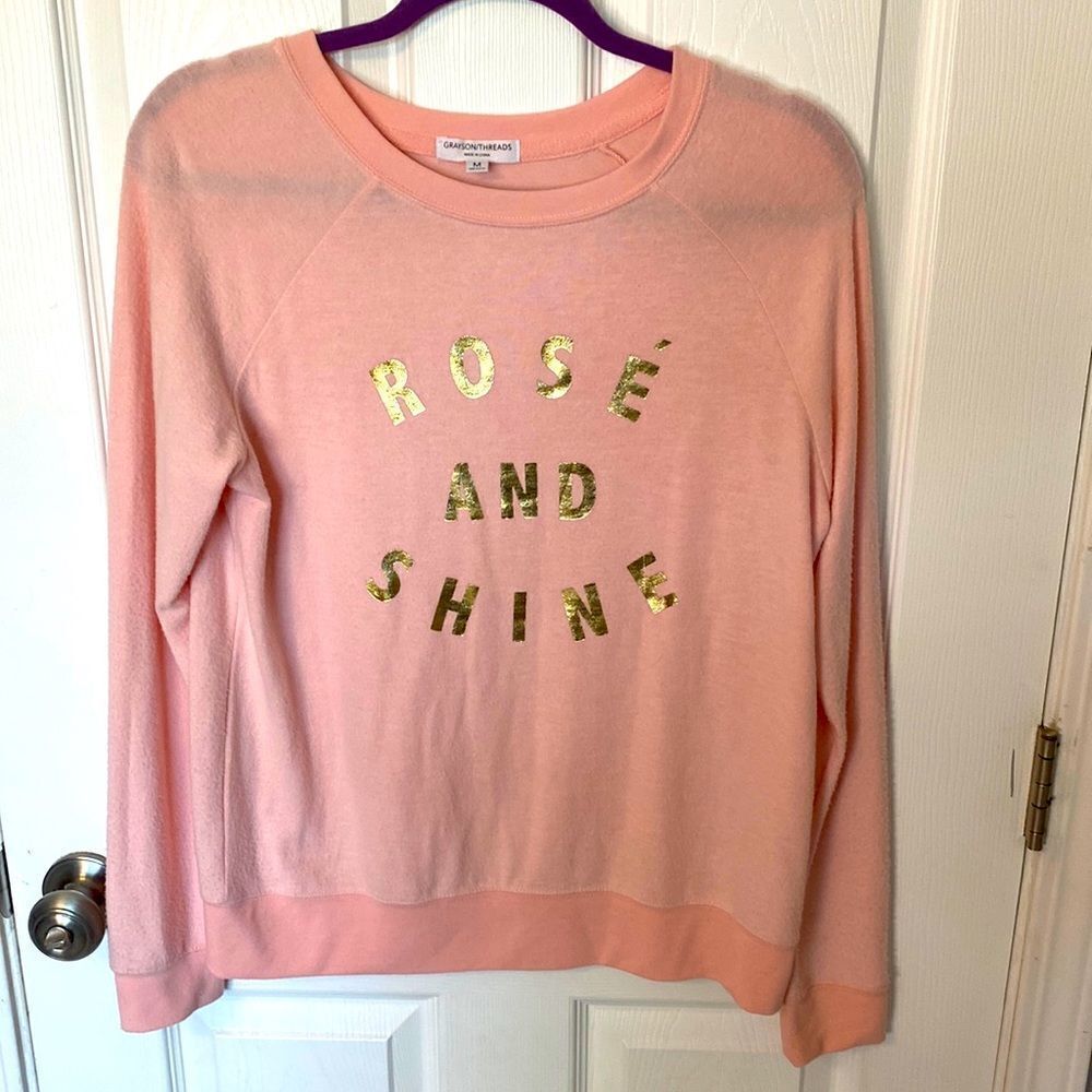 Rosé and shine - light pink soft sweater -size medium
